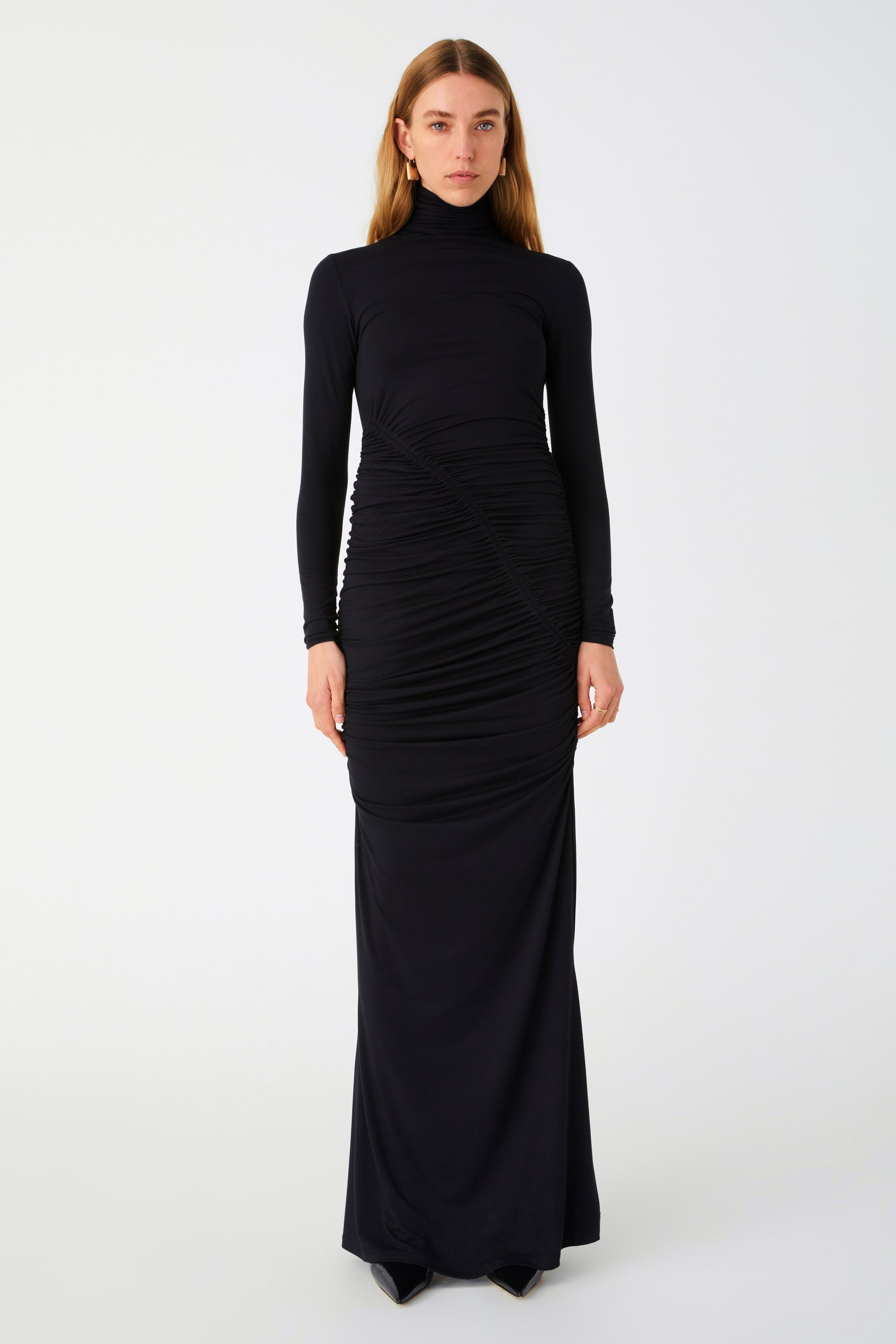 Jersey maxi dress with sleeves best sale