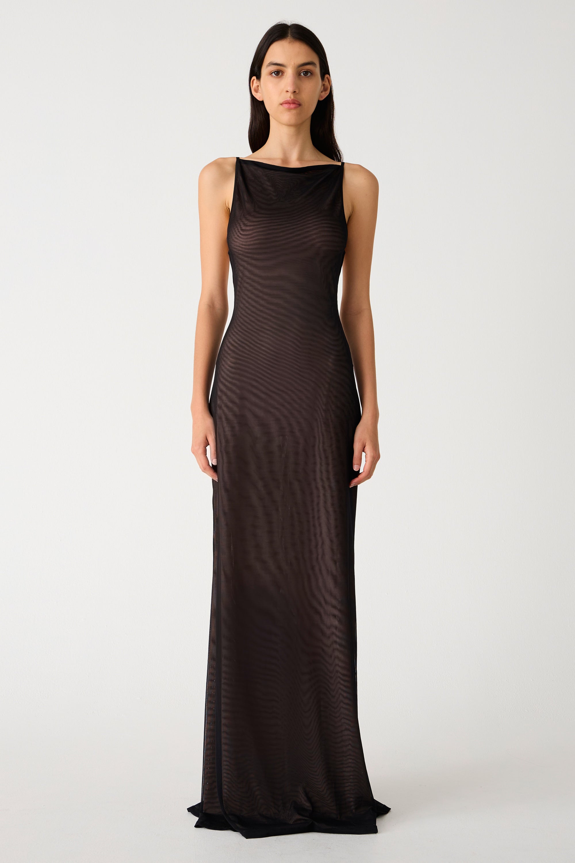 NINA MESH GOWN BLACK S