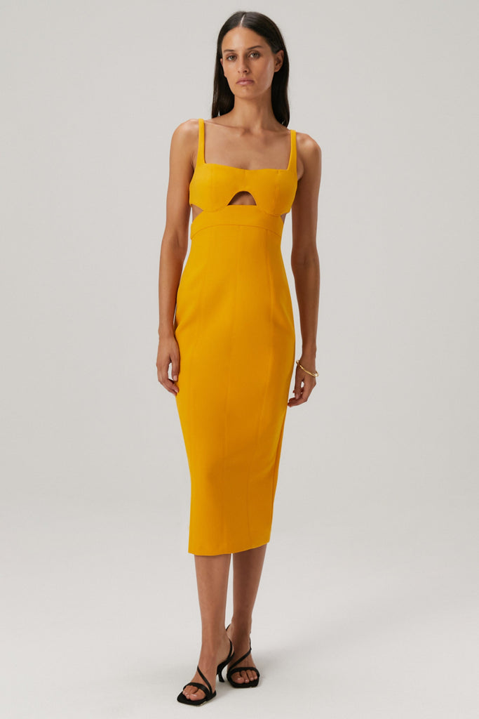 Elle cut out store midi dress mango